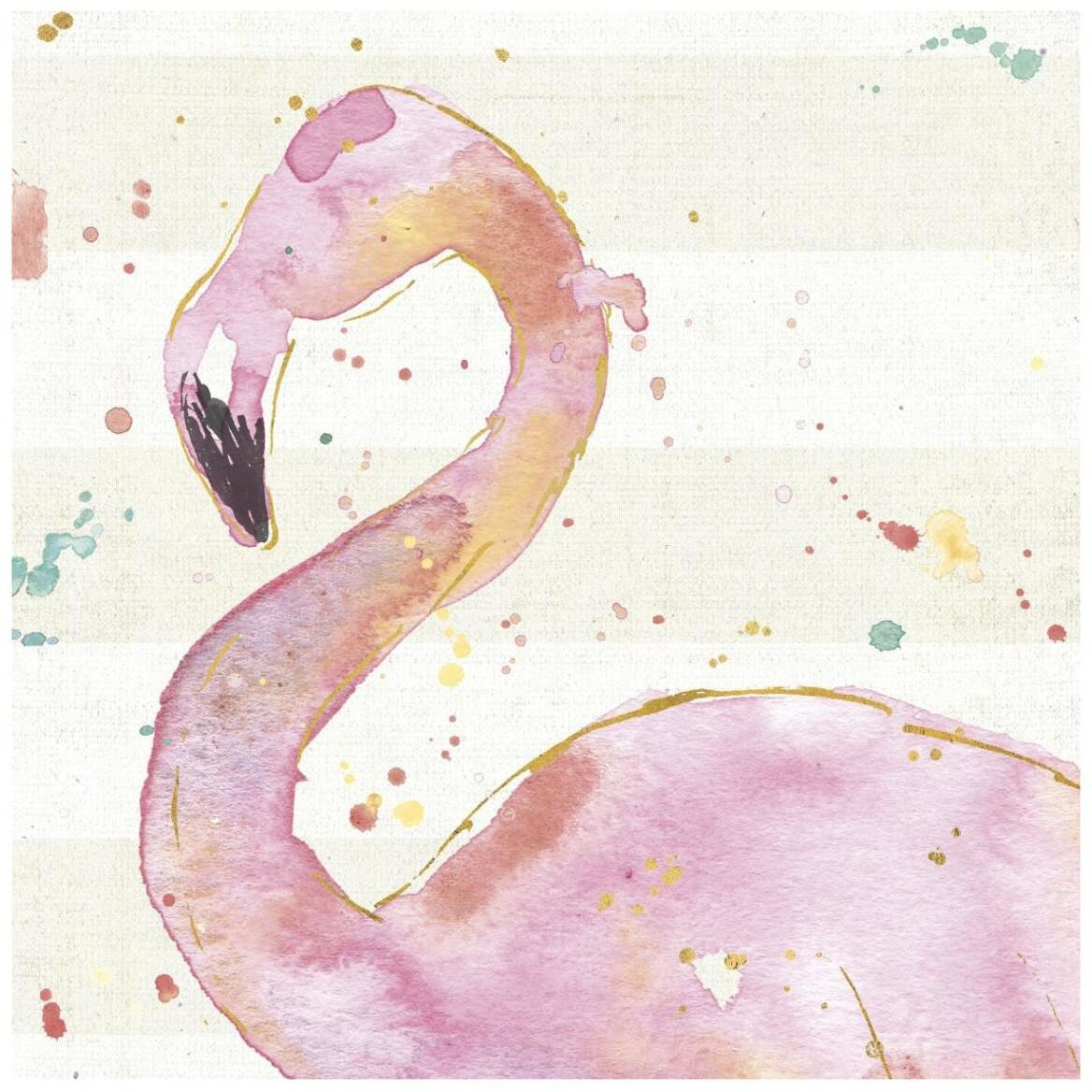 Flamingo Fever III no Words -Paper Art-42&quotx42"