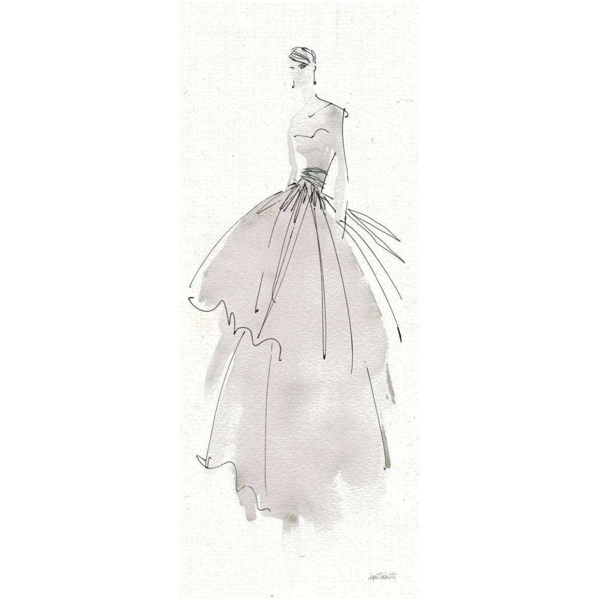 La Fashion II Gray -Paper Art-26&quotx62"
