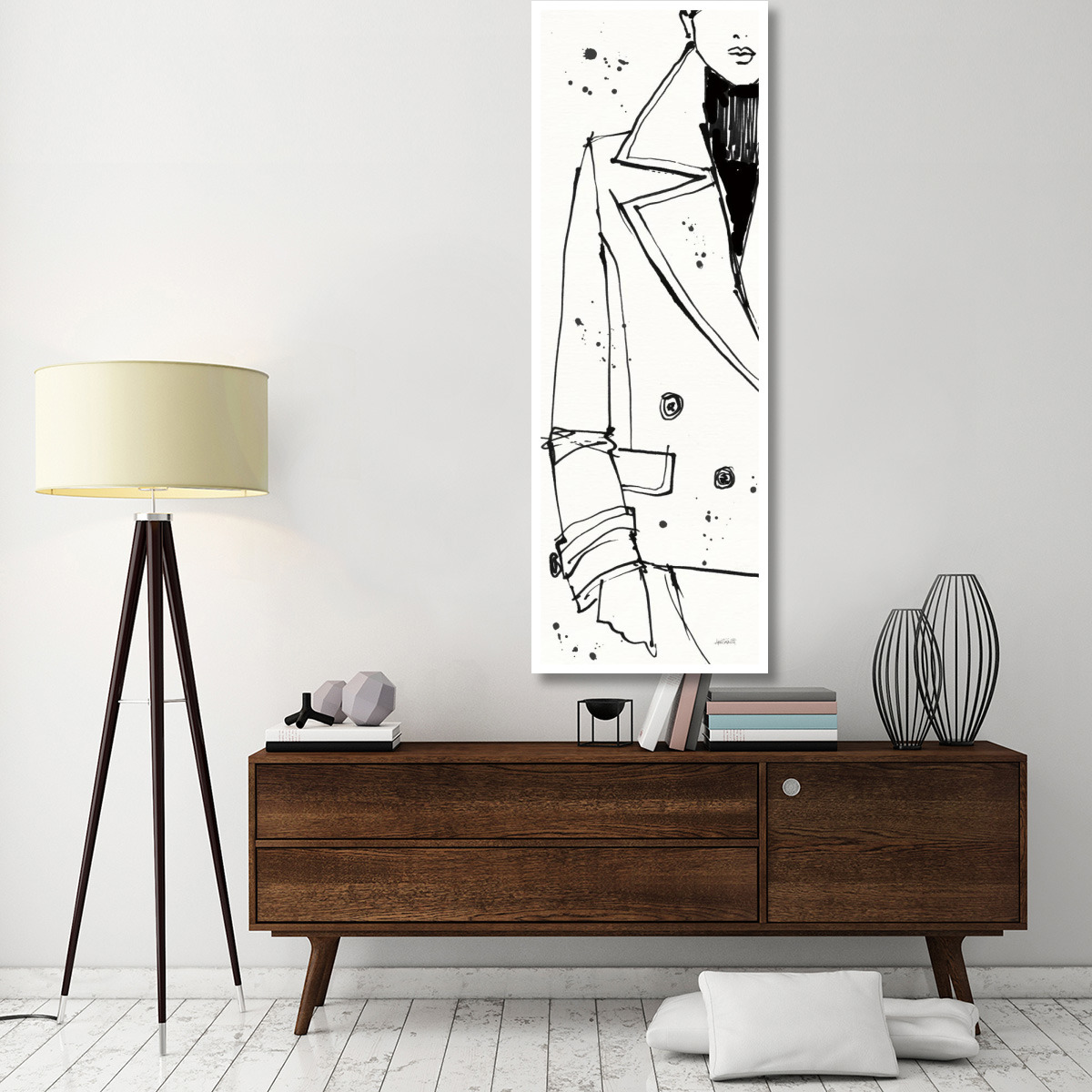 Fashion Strokes V -Paper Art-26&quotx74"