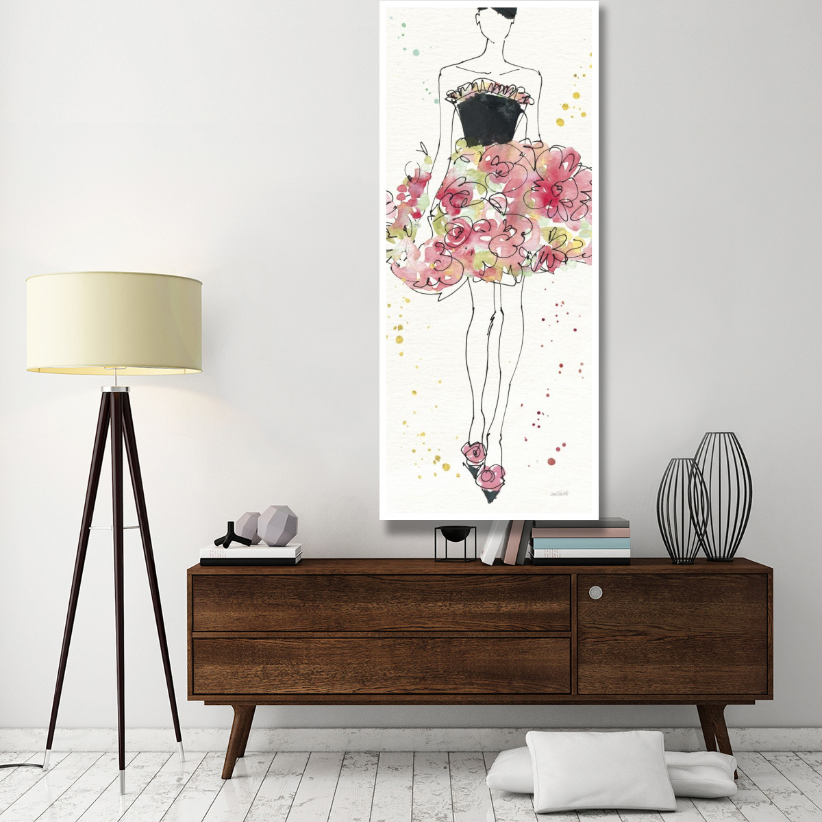 Floral Fashion II -Paper Art-32&quotx77"