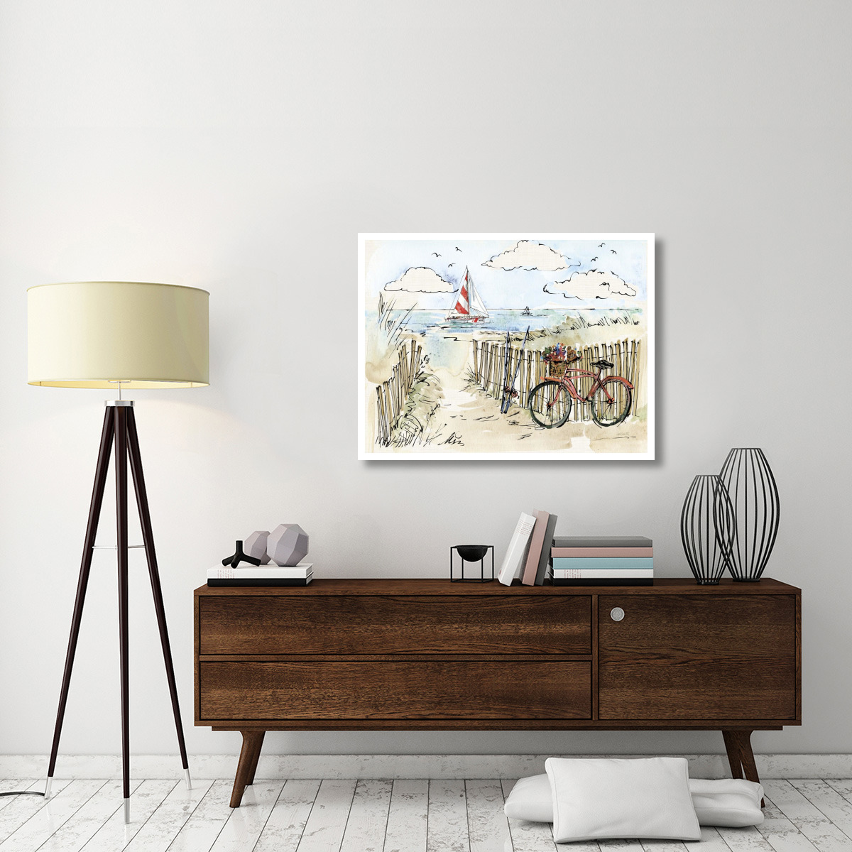 Coastal Catch VI -Paper Art-42&quotx32"