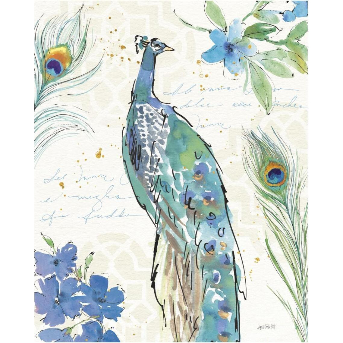 Peacock Garden II -Paper Art-30&quotx37"
