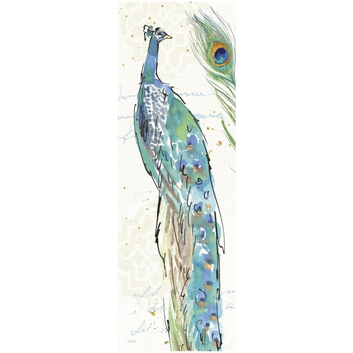 Peacock Garden IV -Paper Art-20&quotx56"