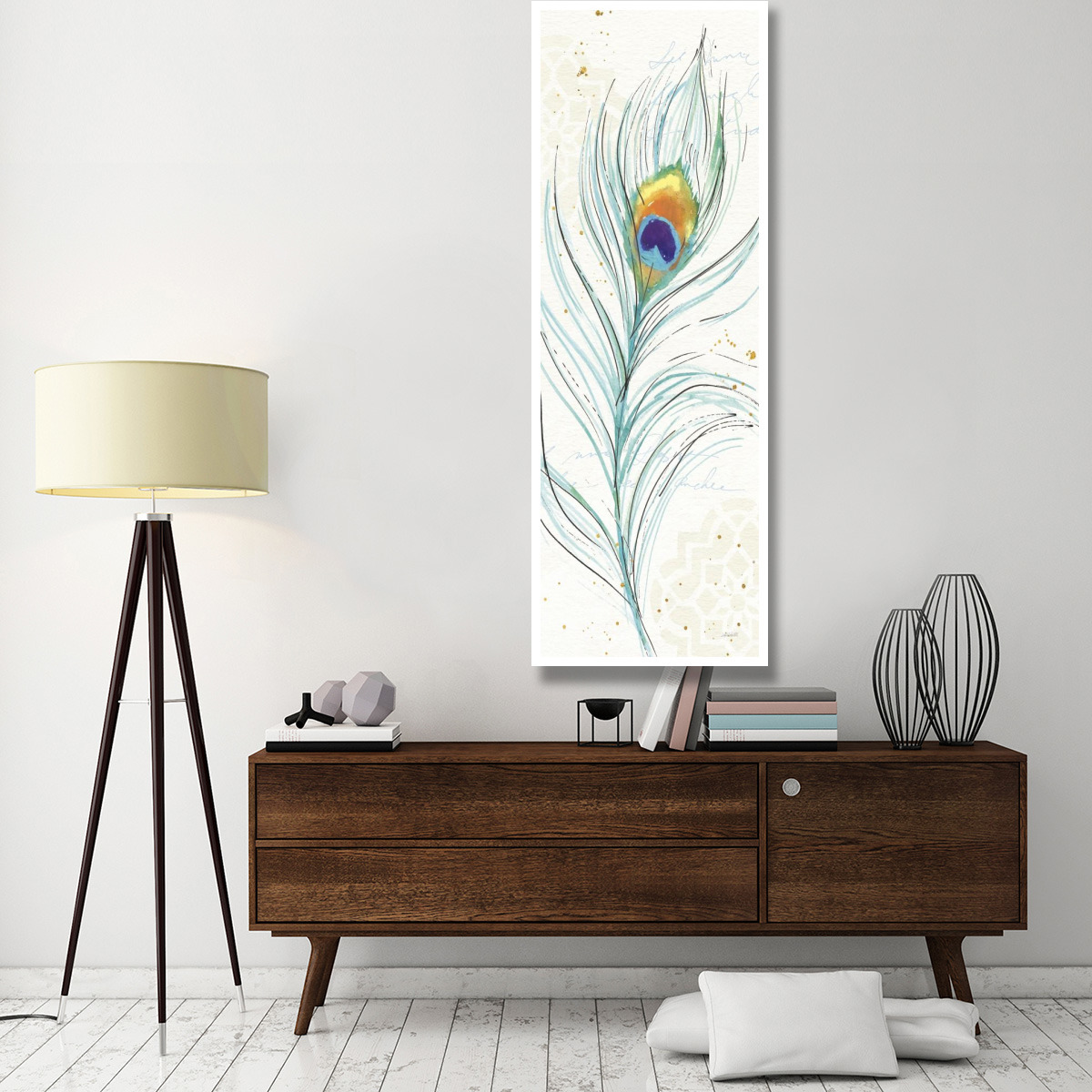Peacock Garden V -Paper Art-26&quotx74"