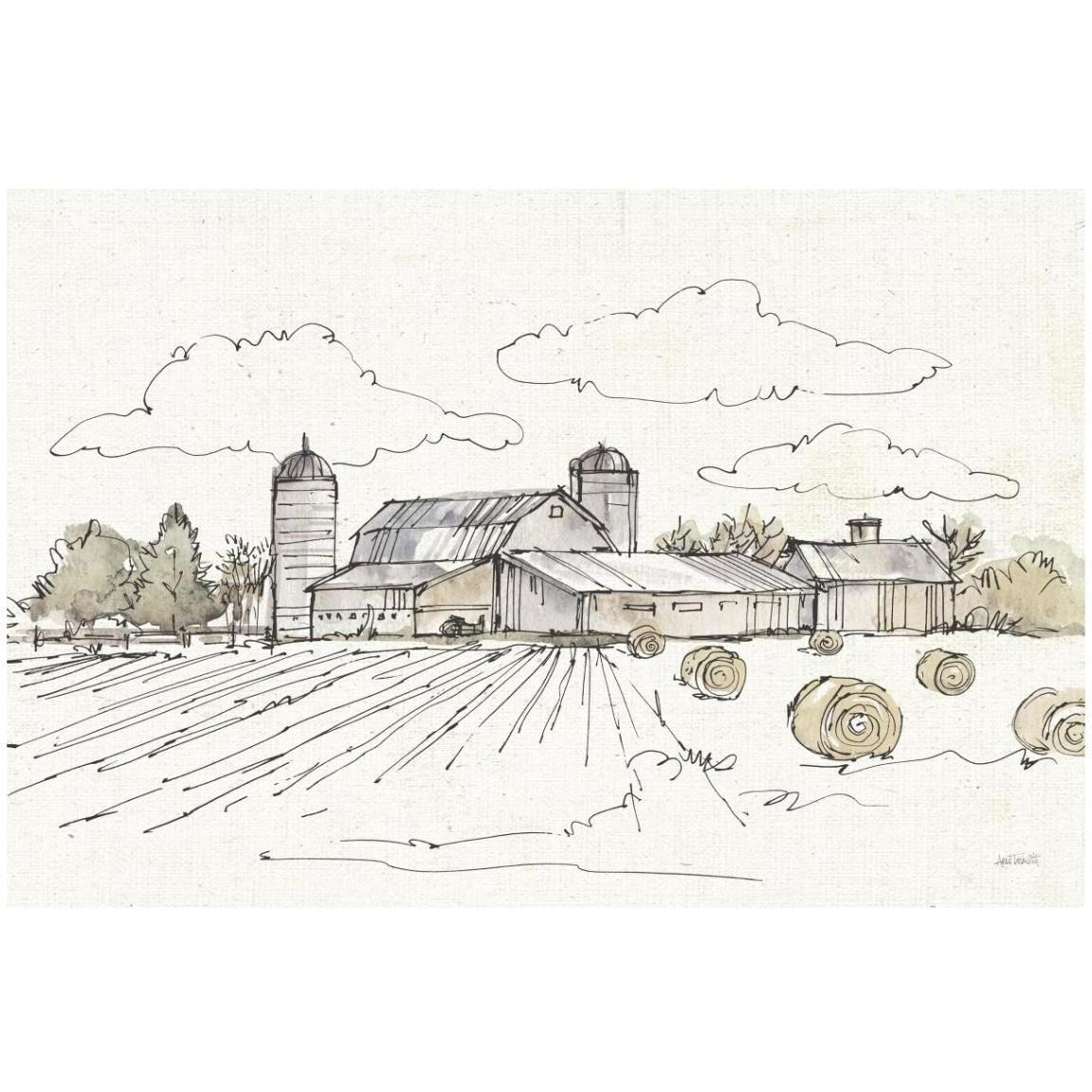 Farm Memories II -Paper Art-20&quotx14"