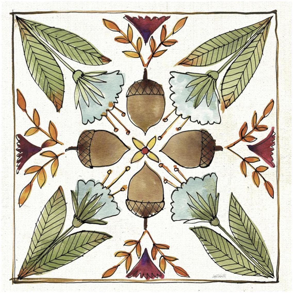 Festive Foliage VII -Paper Art-32&quotx32"