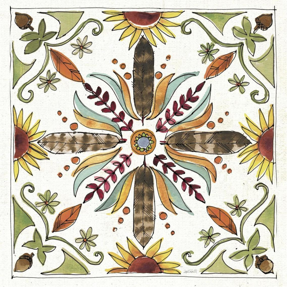 Festive Foliage VIII -Paper Art-38&quotx38"