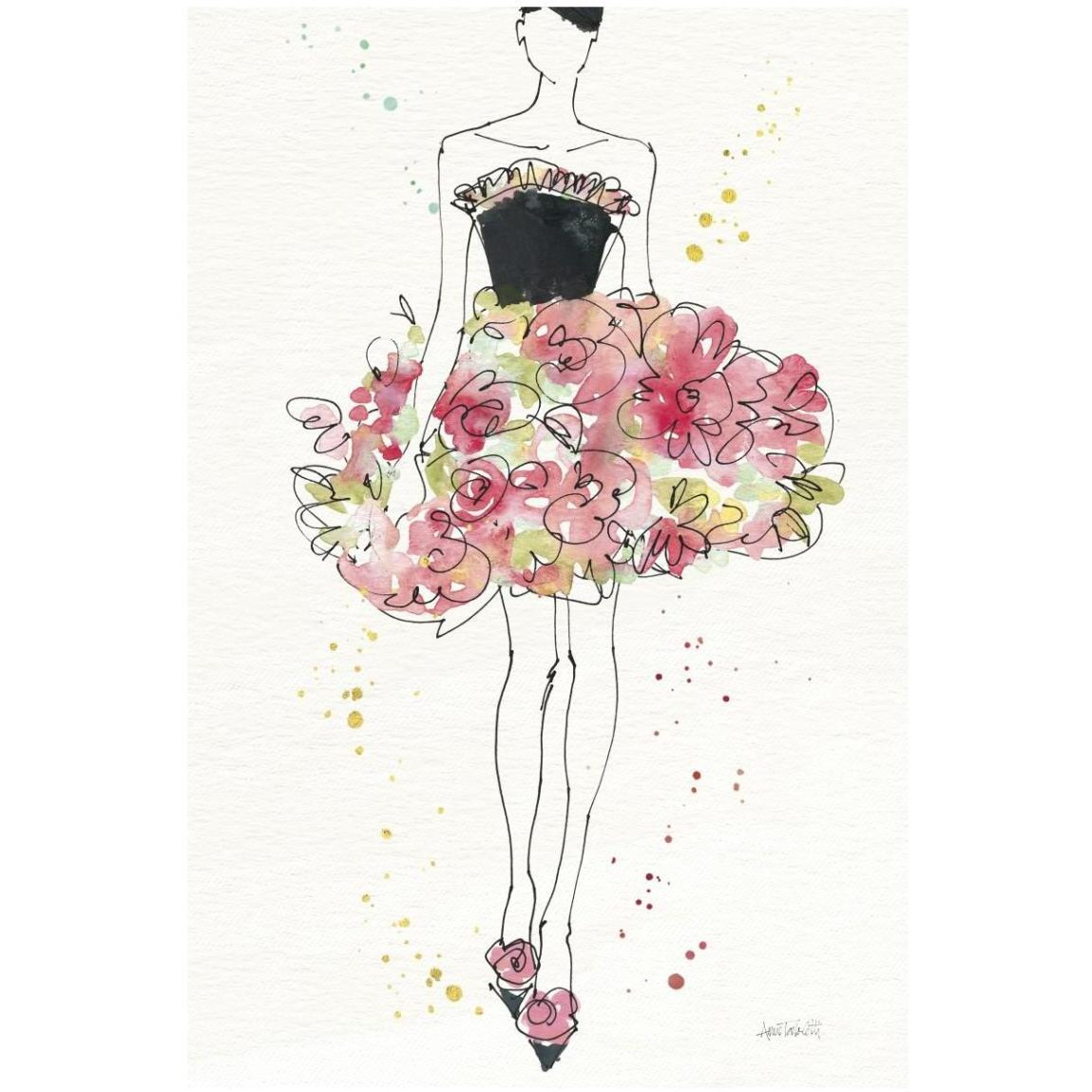 Floral Fashion II v2 -Paper Art-14&quotx20"