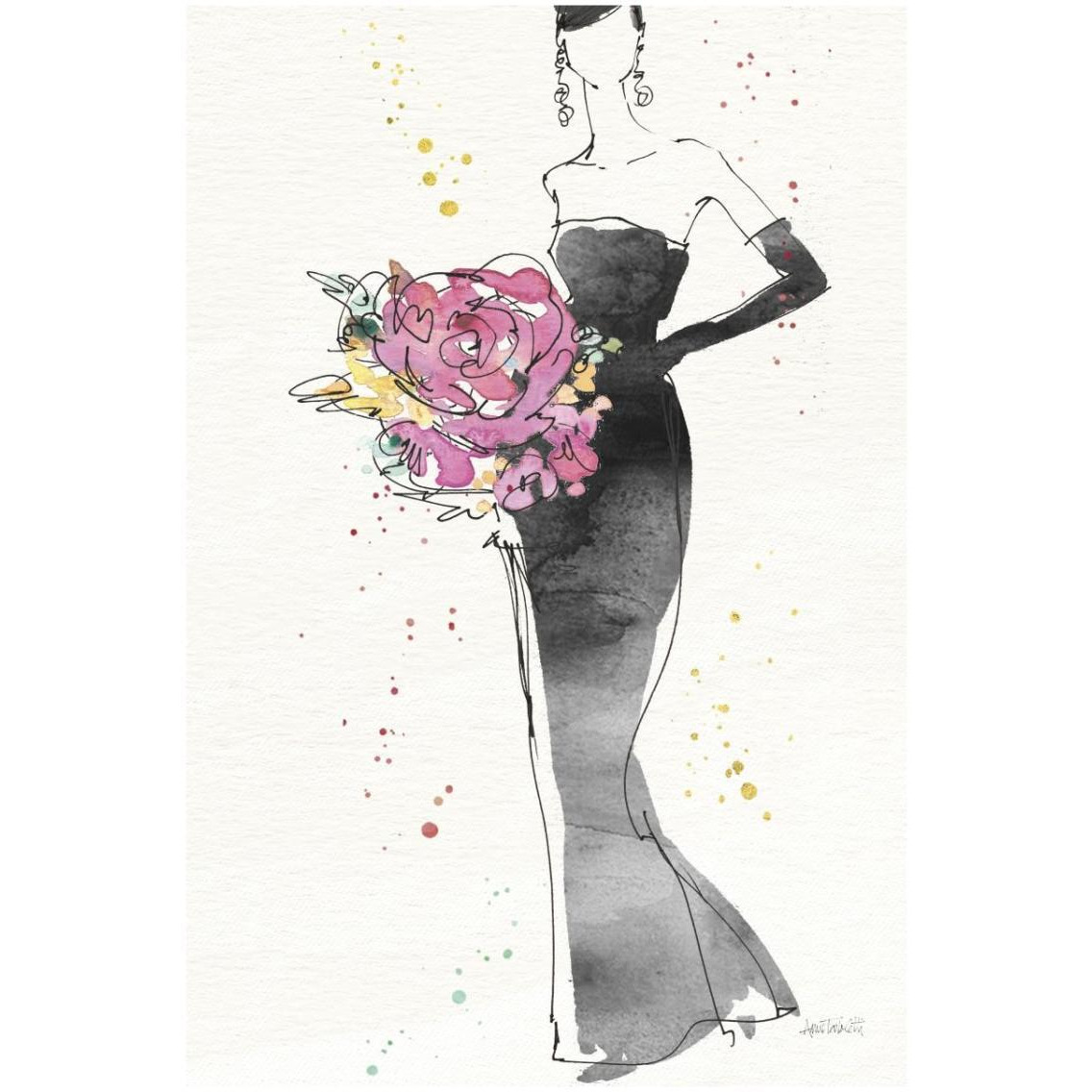 Floral Fashion III v2 -Paper Art-22&quotx32"