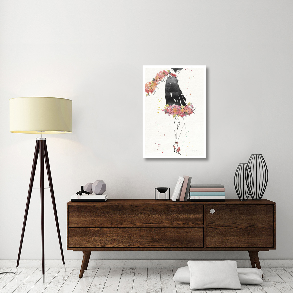 Floral Fashion IV v2 -Paper Art-26&quotx38"