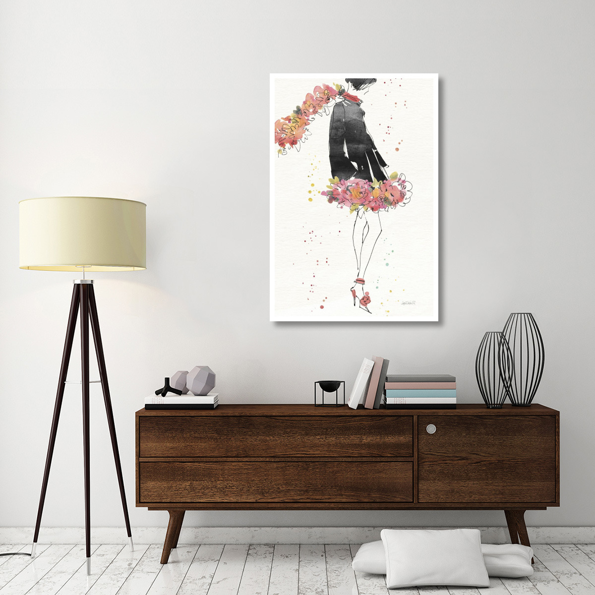 Floral Fashion IV v2 -Paper Art-34&quotx50"