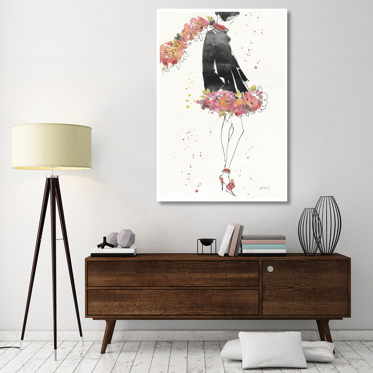 Floral Fashion IV v2 -Paper Art-42&quotx62"