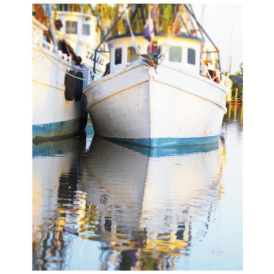 Shrimp Boats Savannah -Paper Art-22&quotx26"