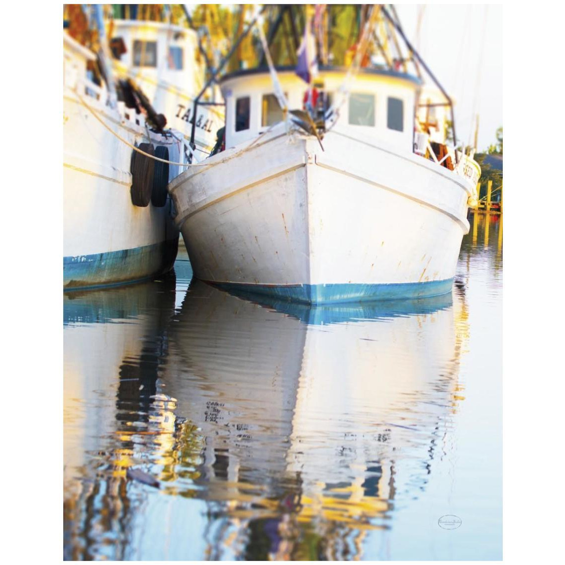 Shrimp Boats Savannah -Paper Art-24&quotx30"