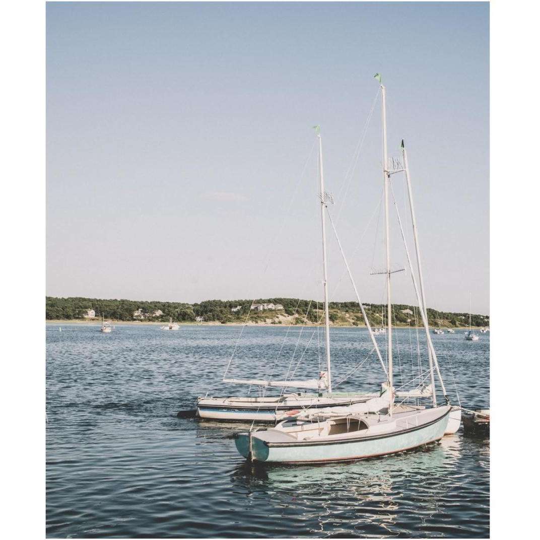 Cape Cod Sailboats -Paper Art-15.28&quotx18"