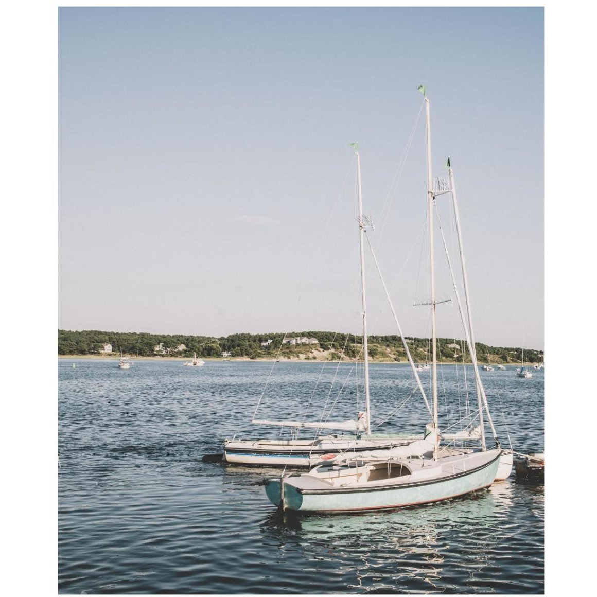 Cape Cod Sailboats -Paper Art-35.2&quotx42"