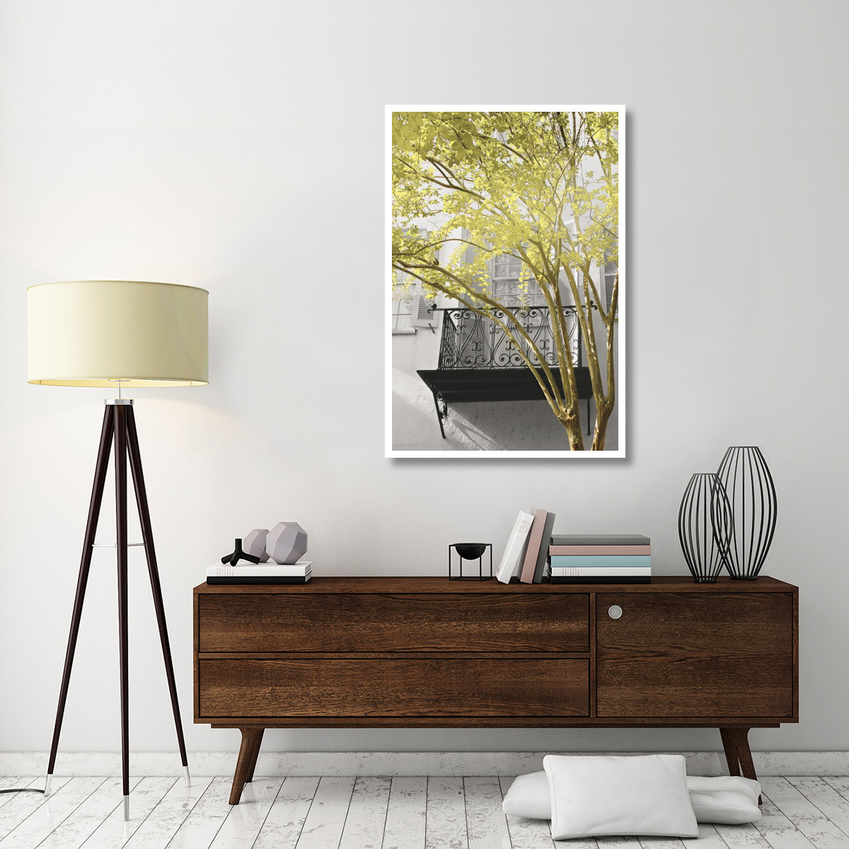 City Romance Yellow and Grey -Paper Art-34&quotx50"