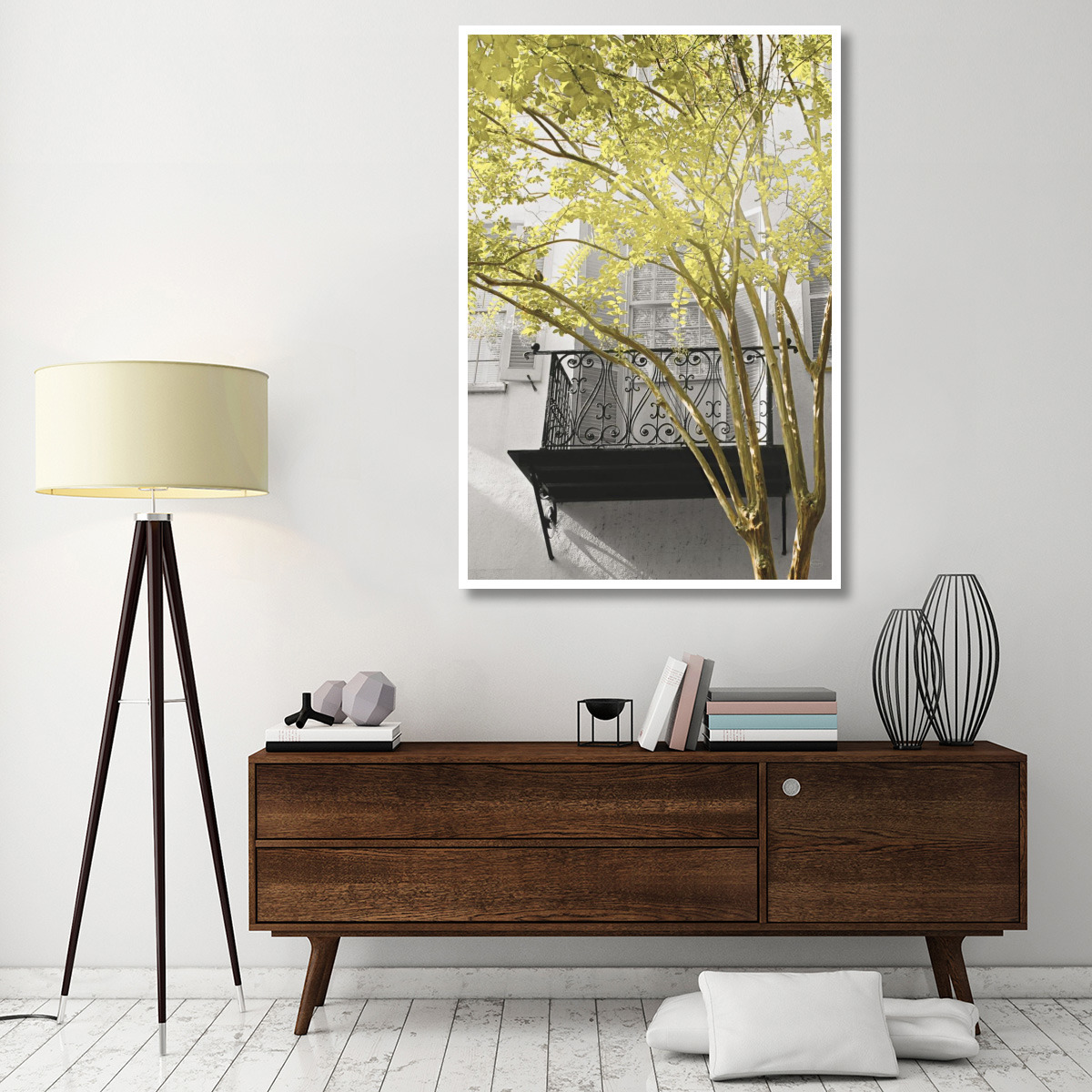City Romance Yellow and Grey -Paper Art-42&quotx62"