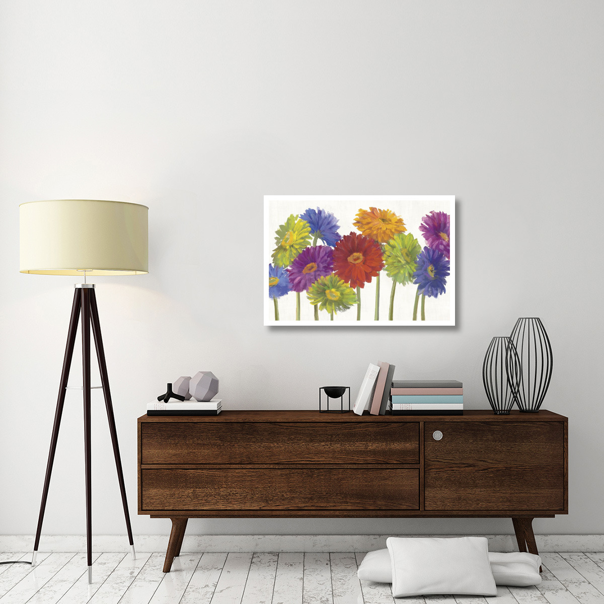 Colorful Gerbera Daisies -Paper Art-38&quotx26"