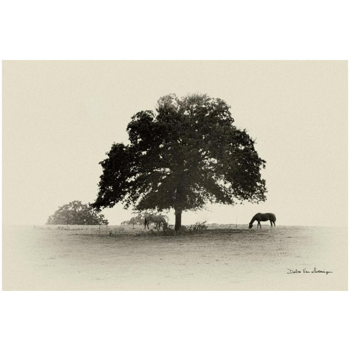 Horses and Trees I -Paper Art-20&quotx14"