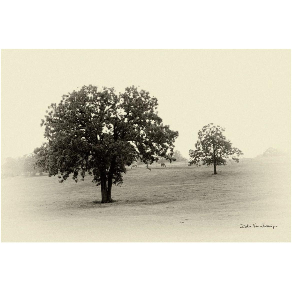 Horses and Trees II -Paper Art-62&quotx42"