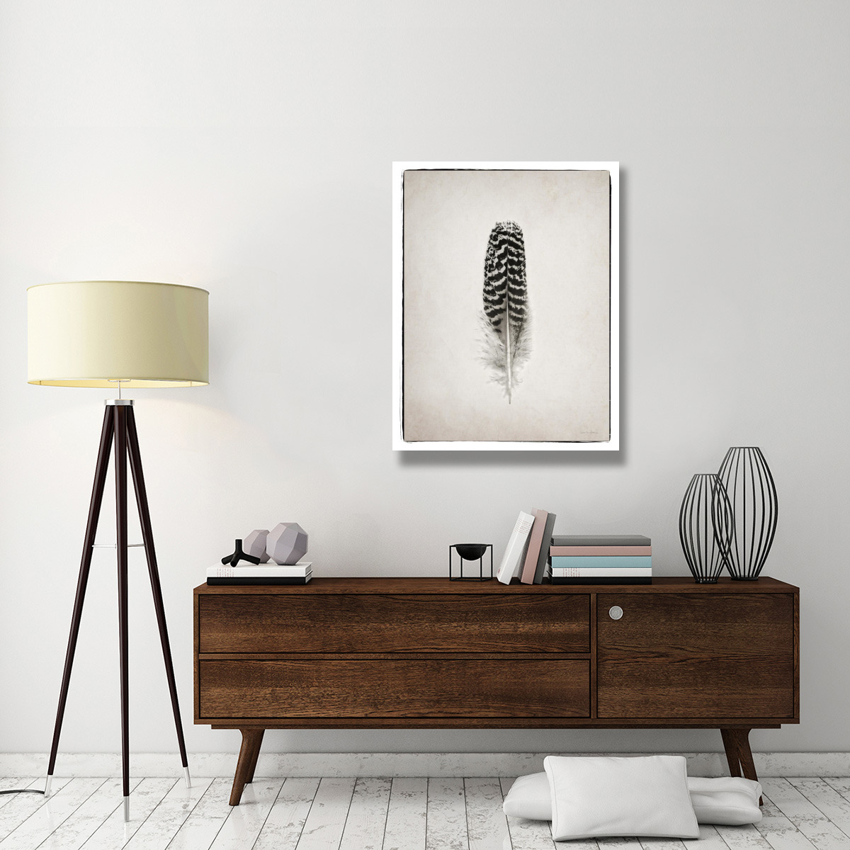 Feather I - BW -Paper Art-32&quotx42"