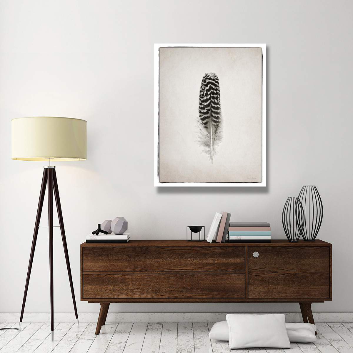 Feather I - BW -Paper Art-38&quotx50"