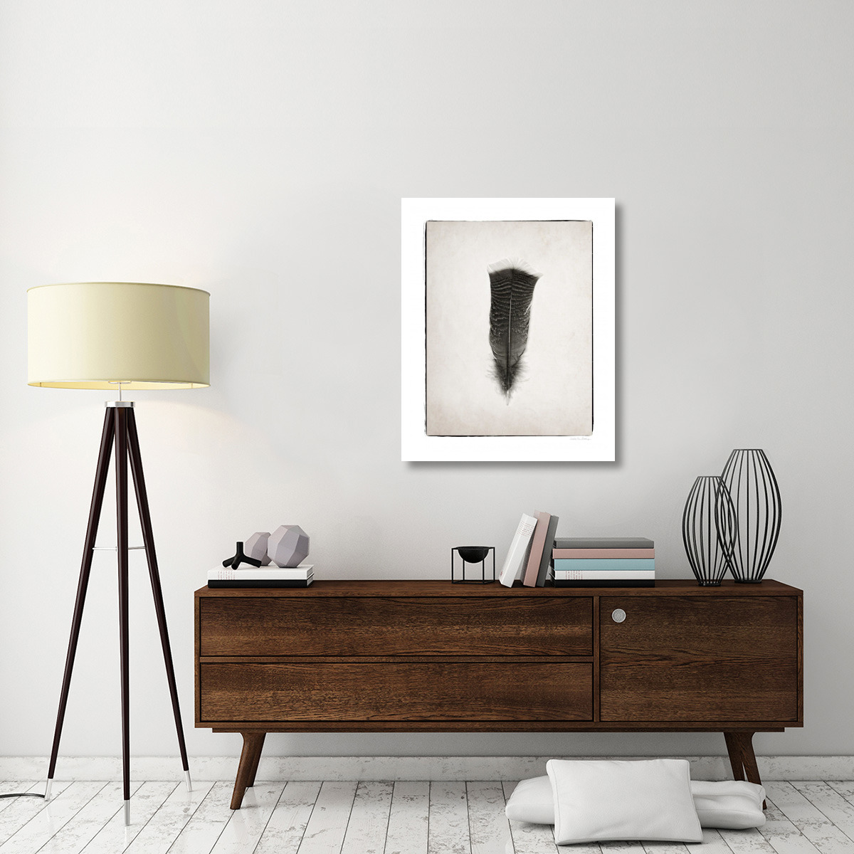 Feather III - BW -Paper Art-30&quotx37"