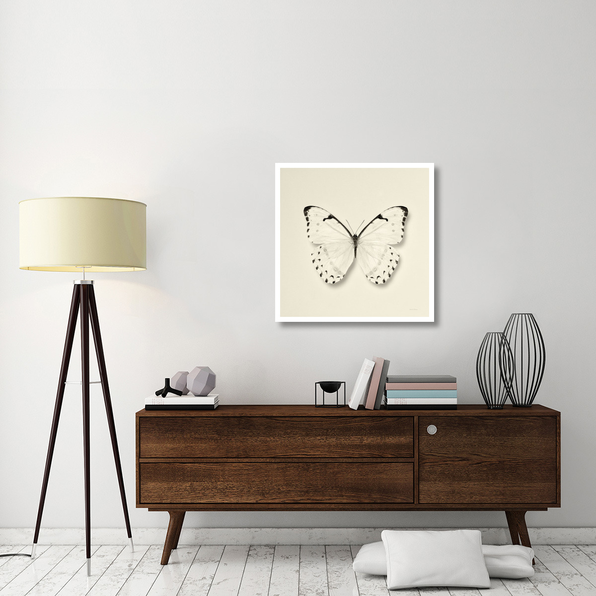 Butterfly II - BW -Paper Art-32&quotx32"