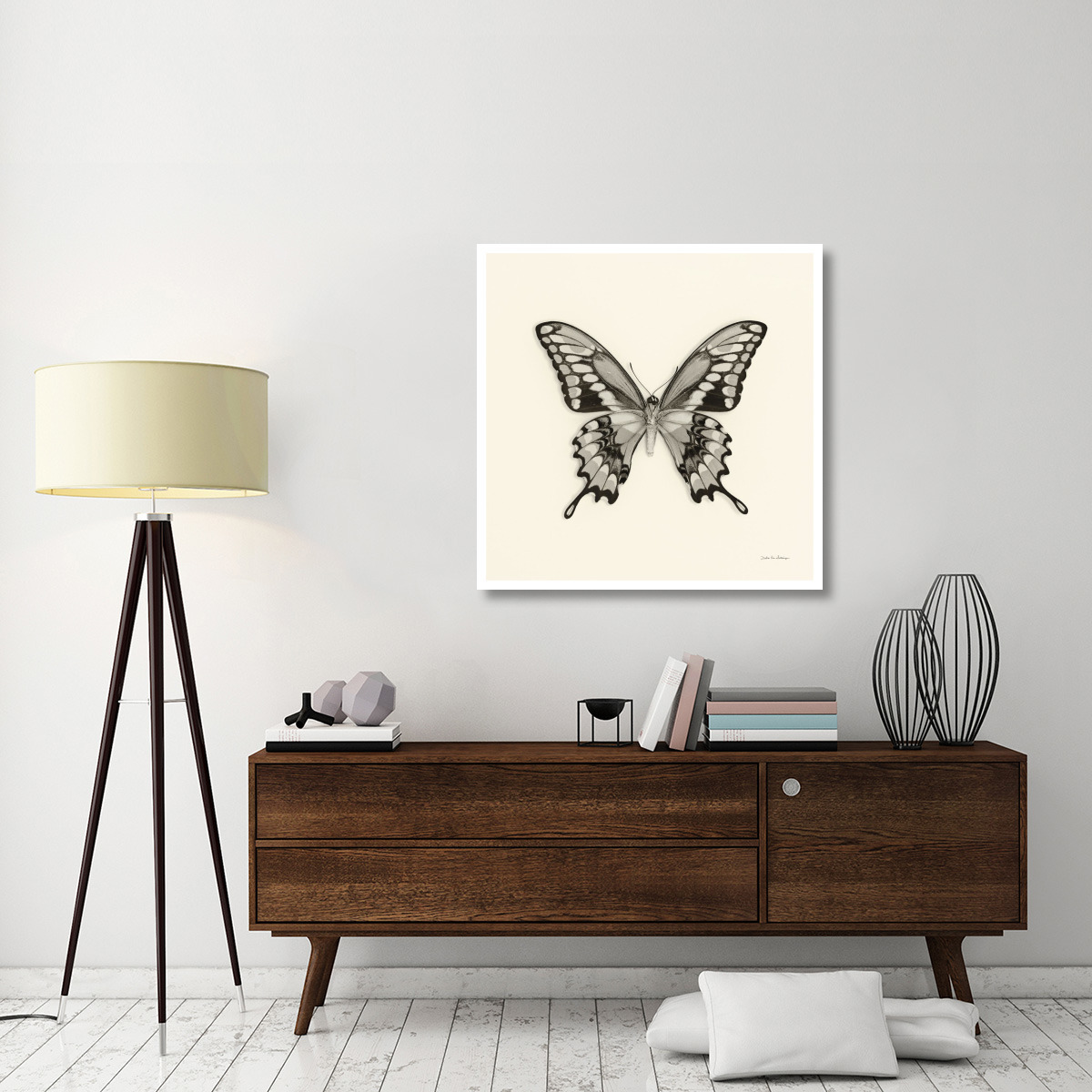 Butterfly VI - BW -Paper Art-38&quotx38"