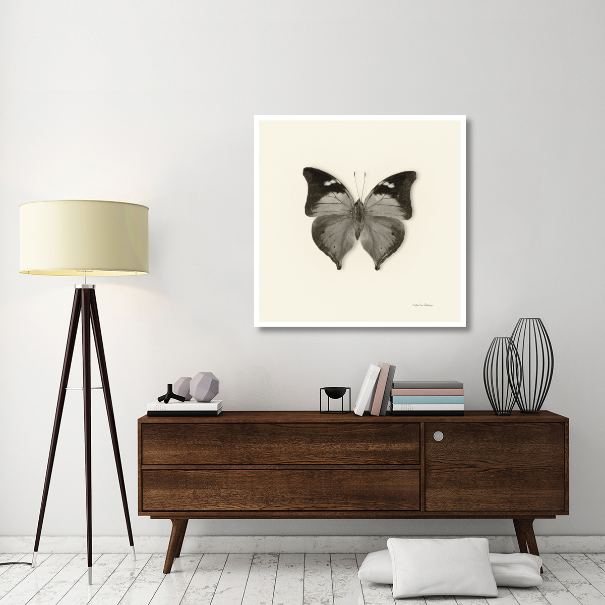 Butterfly VII - BW -Paper Art-42&quotx42"