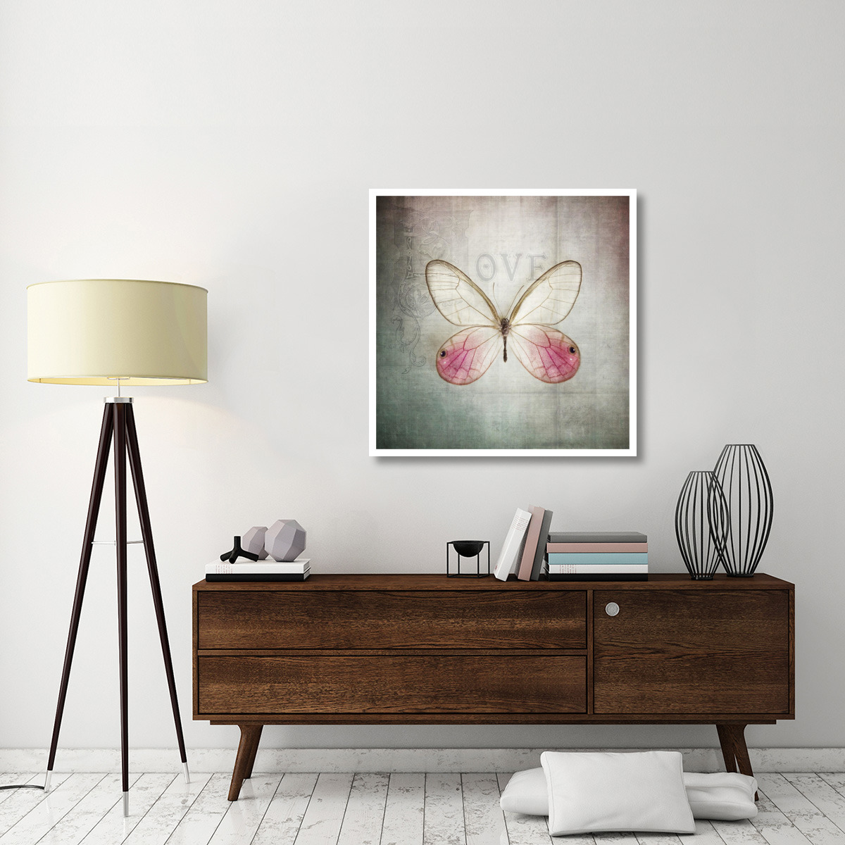 French Butterfly I -Paper Art-38&quotx38"