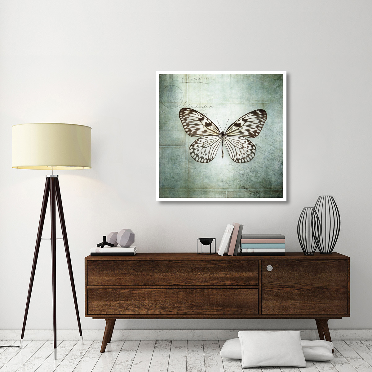 French Butterfly V -Paper Art-42&quotx42"