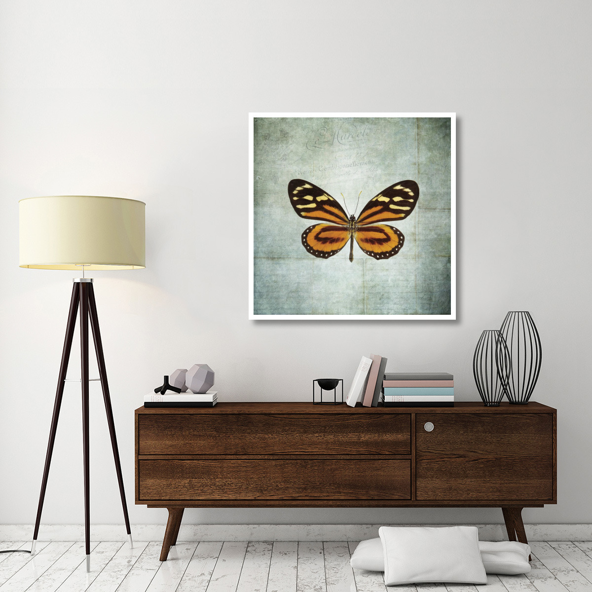 French Butterfly VIII -Paper Art-42&quotx42"