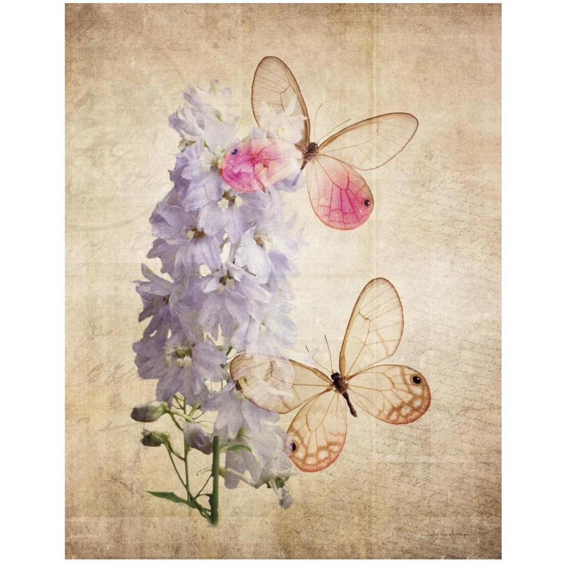 Butterfly Botanical I -Paper Art-22&quotx26"