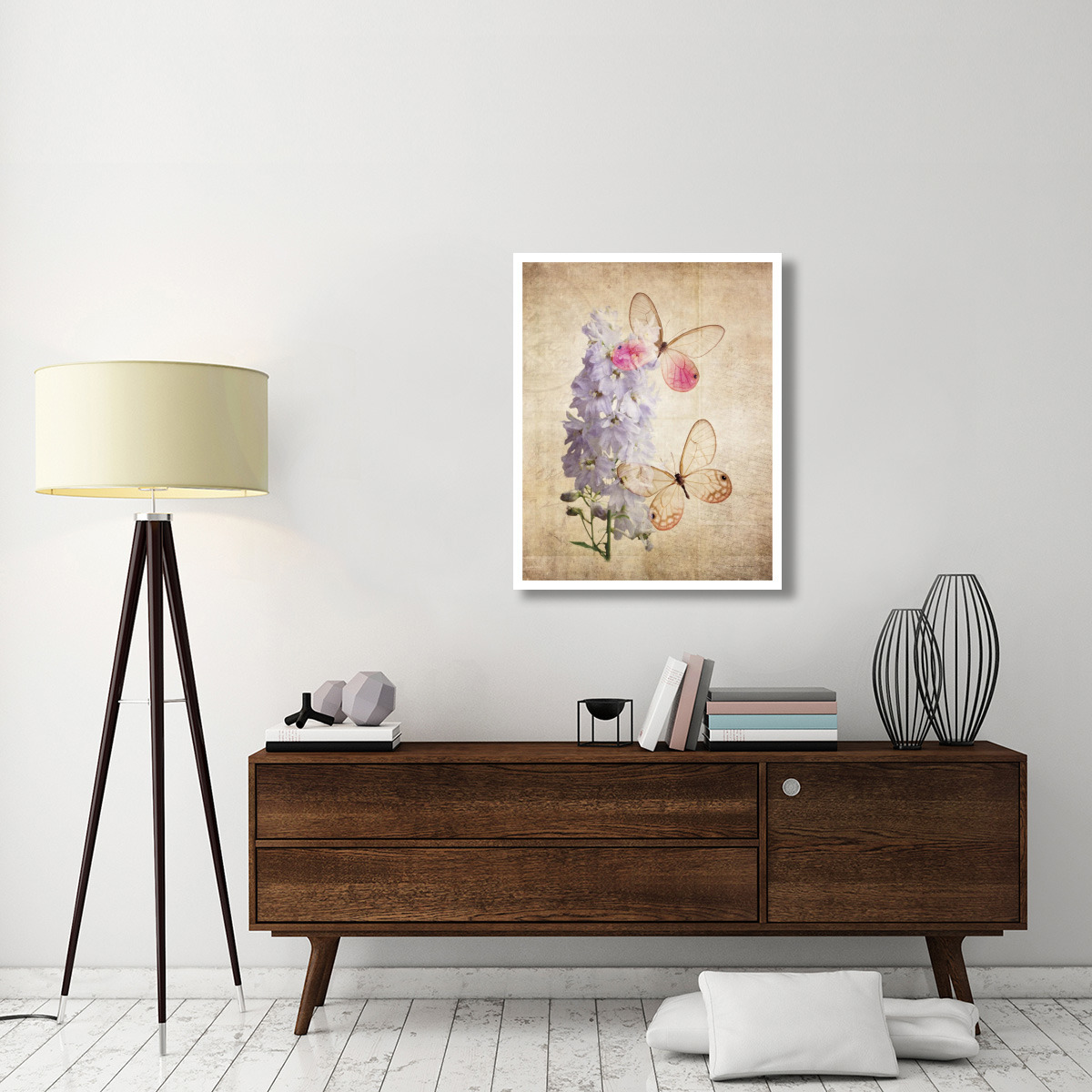 Butterfly Botanical I -Paper Art-30&quotx37"