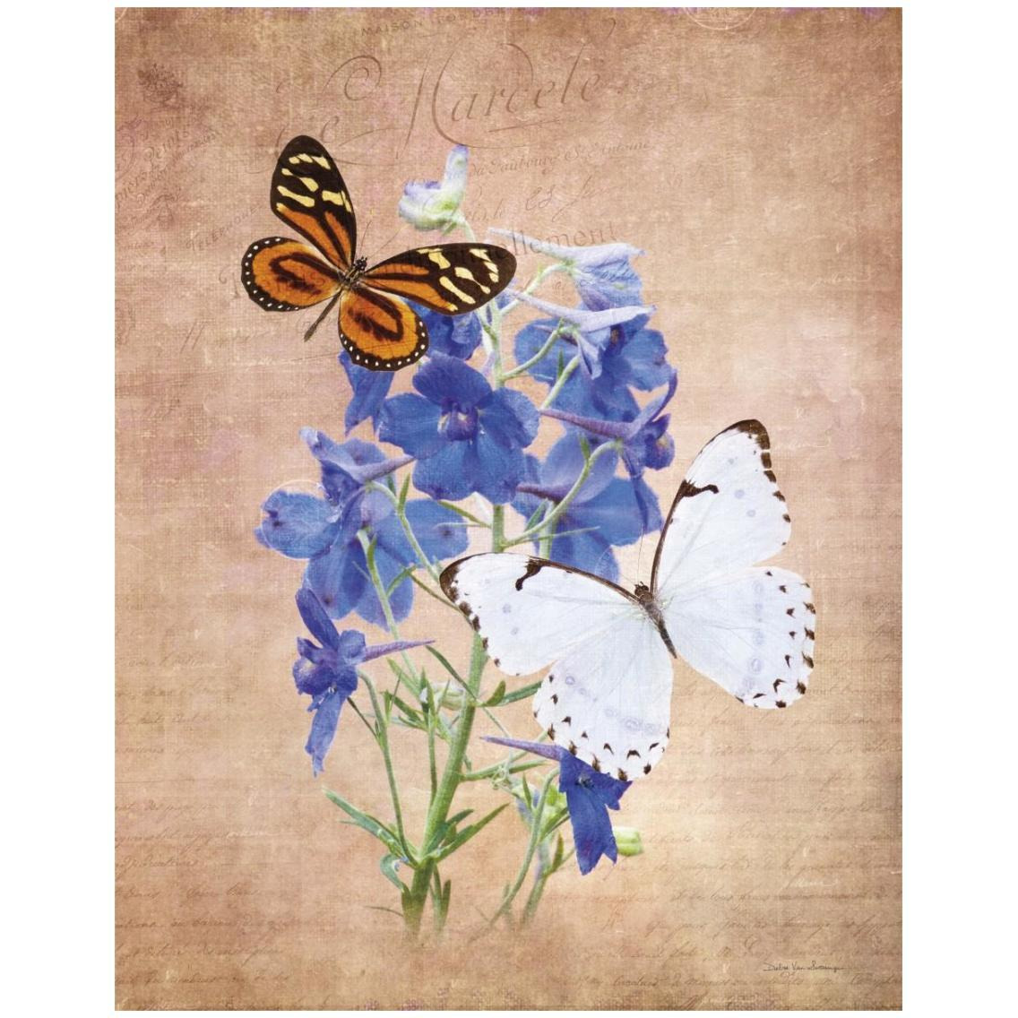 Butterfly Botanical III -Paper Art-24&quotx30"