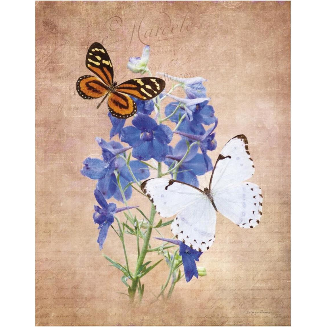 Butterfly Botanical III -Paper Art-30&quotx37"