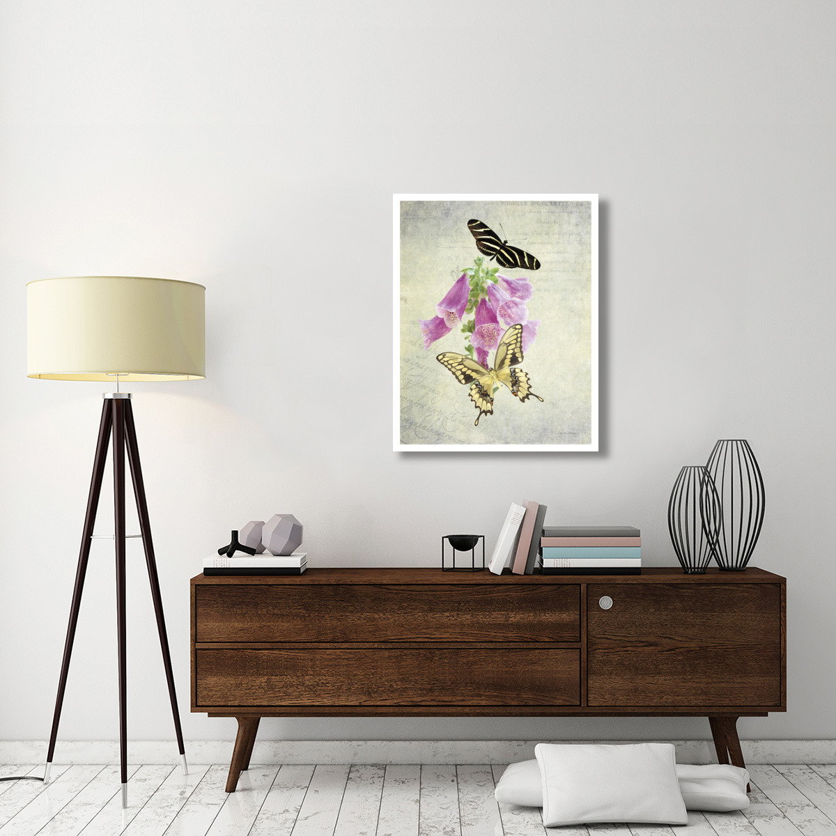 Butterfly Botanical IV -Paper Art-30&quotx37"