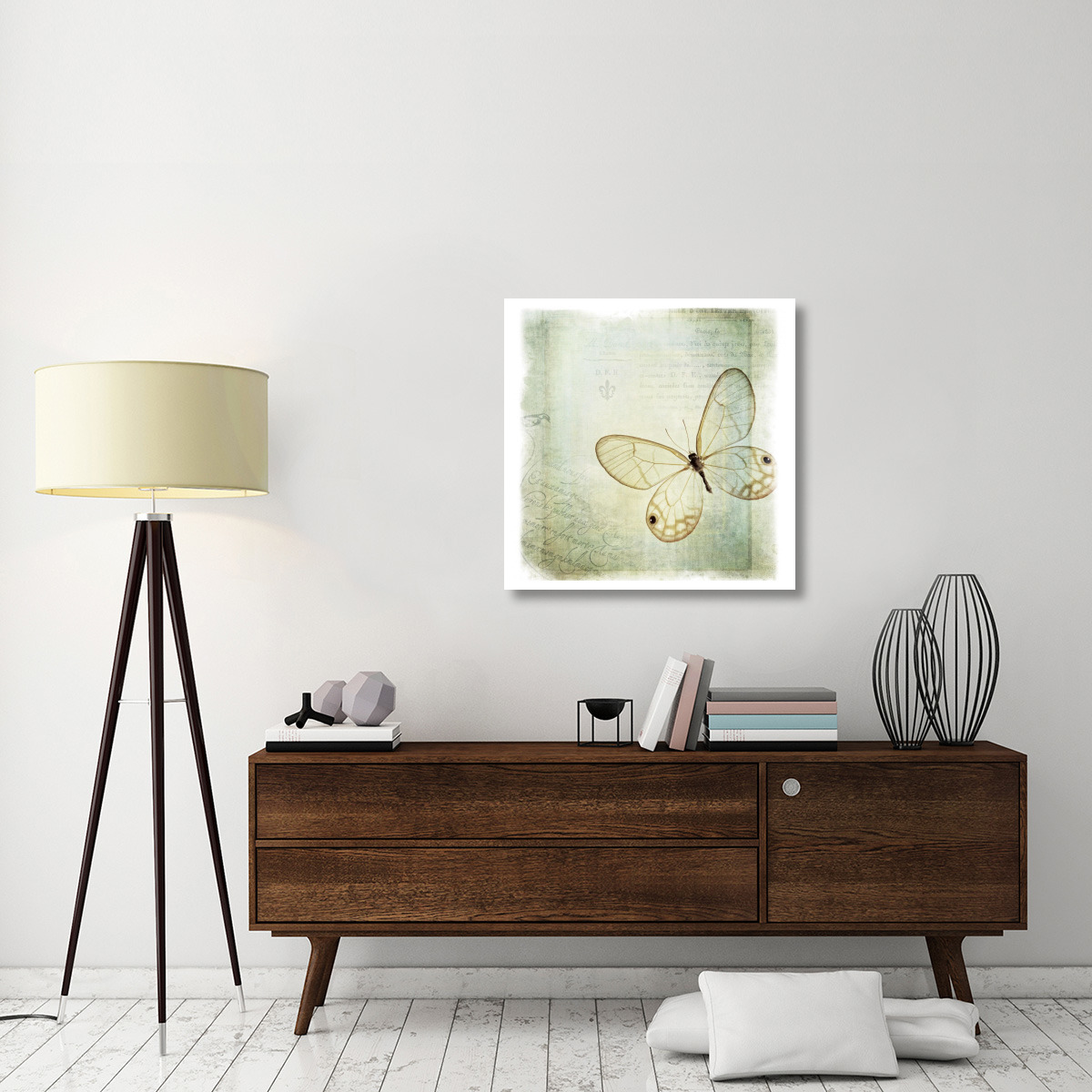 Floating Butterfly I -Paper Art-32&quotx32"