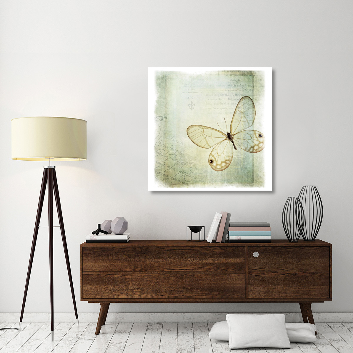 Floating Butterfly I -Paper Art-42&quotx42"
