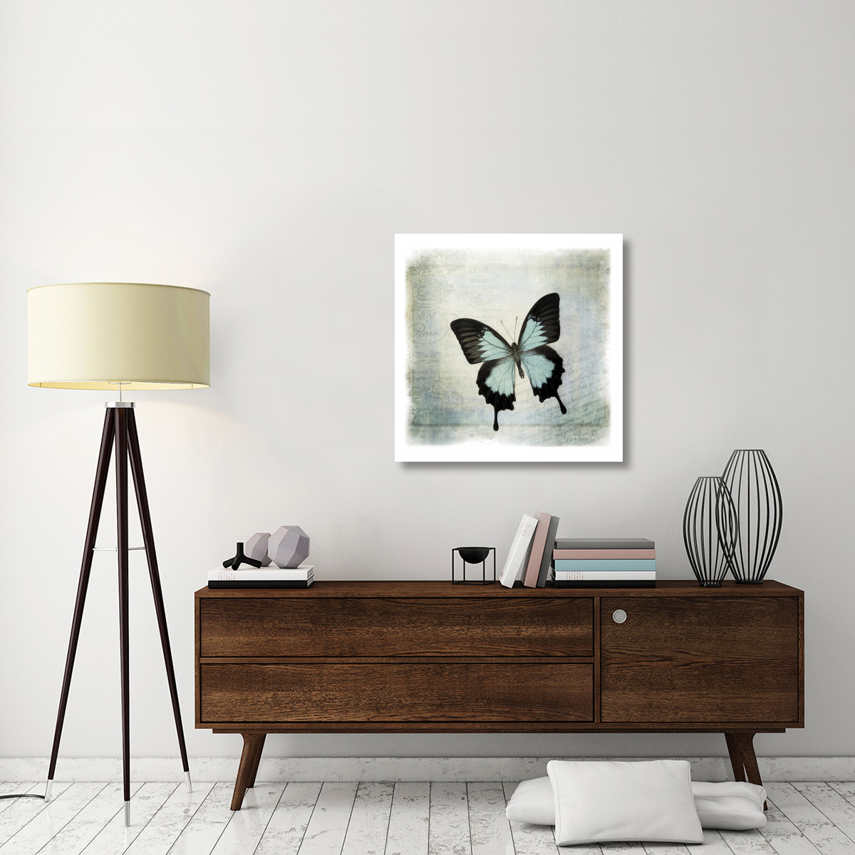 Floating Butterfly III -Paper Art-32&quotx32"