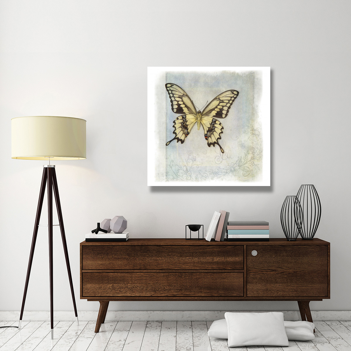 Floating Butterfly V -Paper Art-42&quotx42"