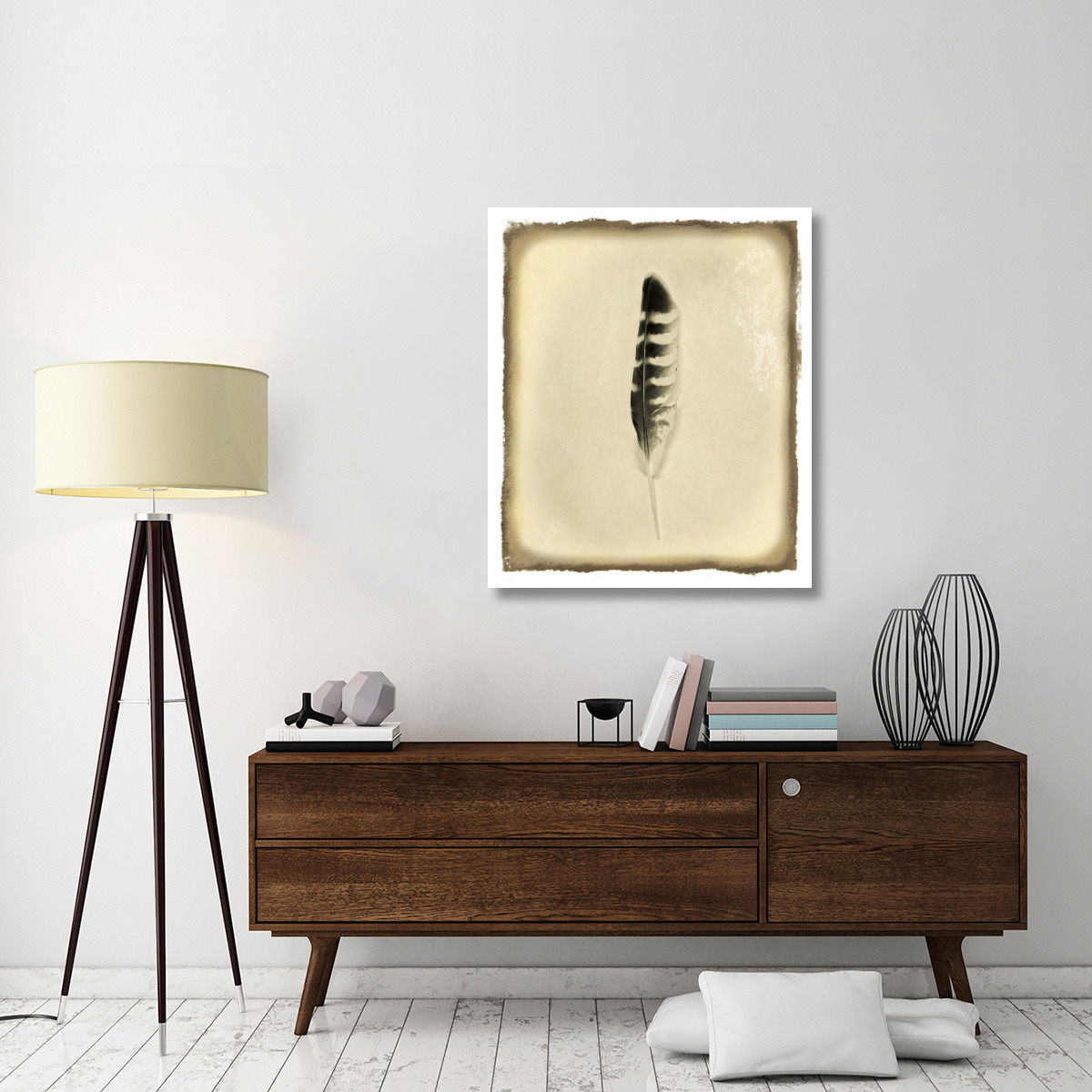 Feather IV Vintage -Paper Art-35.6&quotx42"