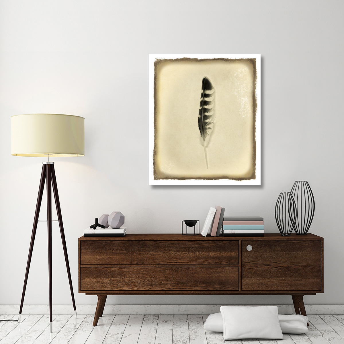 Feather IV Vintage -Paper Art-38.96&quotx46"