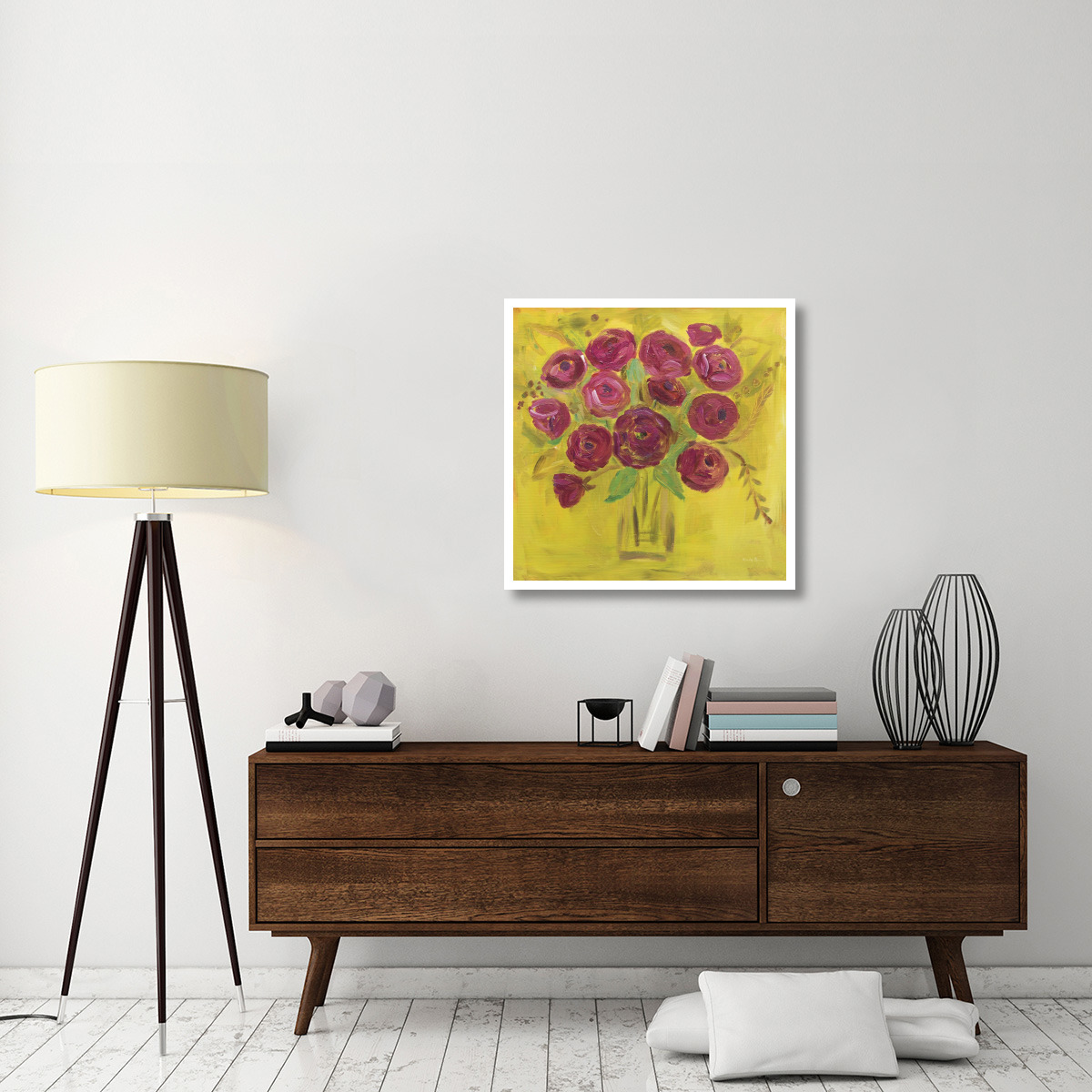 Burst of Poppies -Paper Art-32&quotx32"