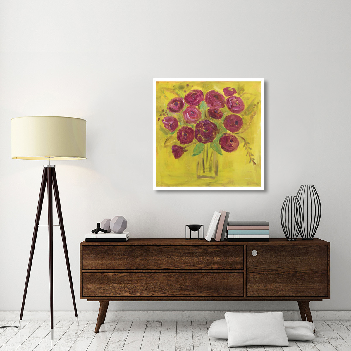 Burst of Poppies -Paper Art-38&quotx38"