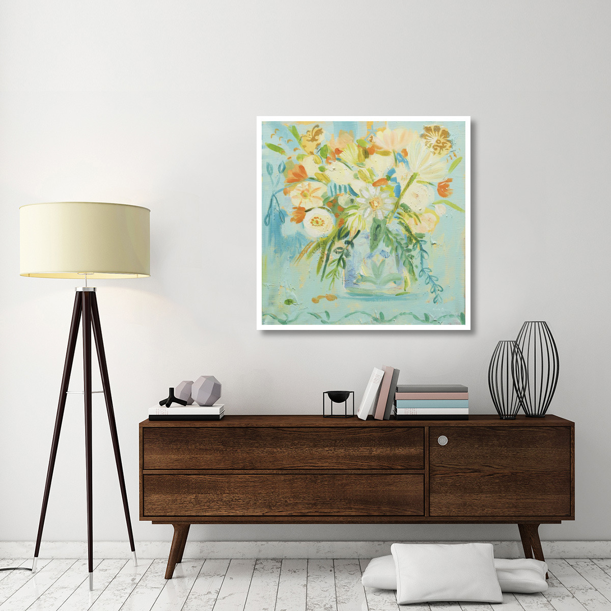 Misty Blue -Paper Art-42&quotx42"