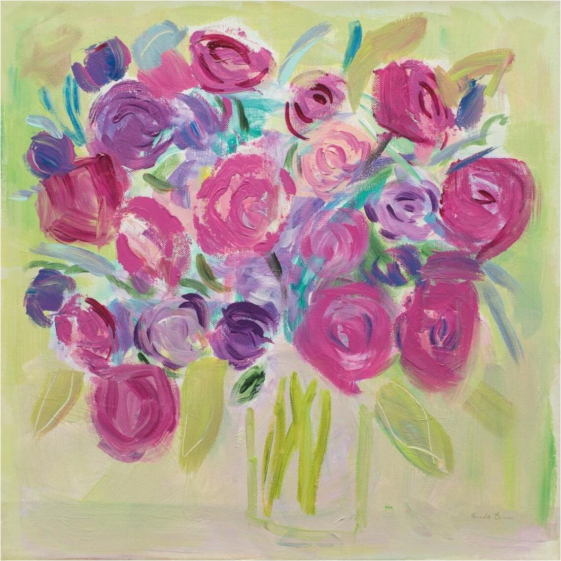 Pink Roses -Paper Art-38&quotx38"