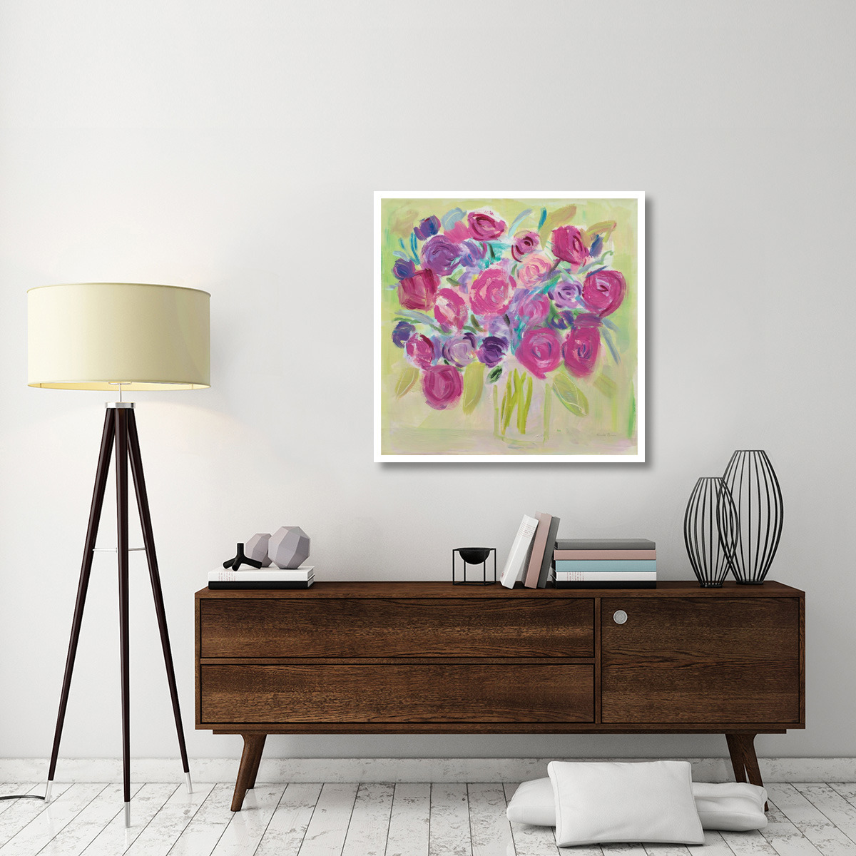 Pink Roses -Paper Art-38&quotx38"